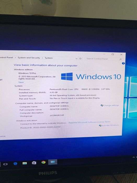 Calculator desktop tastatura mouse și monitor 21,5 inci hd