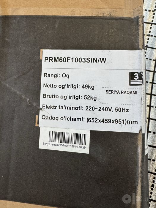 Premier PRM60F1003SIN-G kir mashina avtomat 6 kg