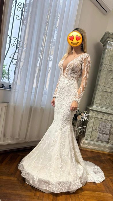 Rochie de mireasa cu trena detasabila