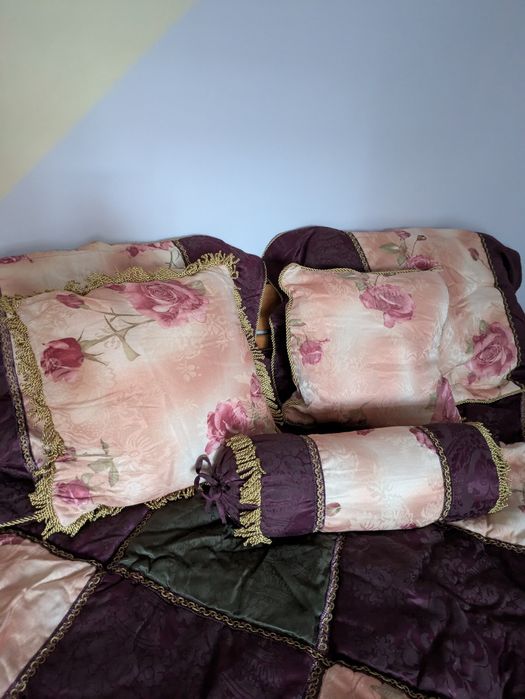 Set de pat cu Plapumă decorativa și fete pernă