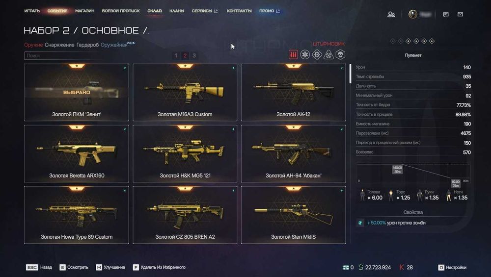 Аккаунт Warface | Задоначено 1 МЛН Р.