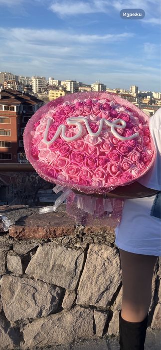 Букет от вечни рози