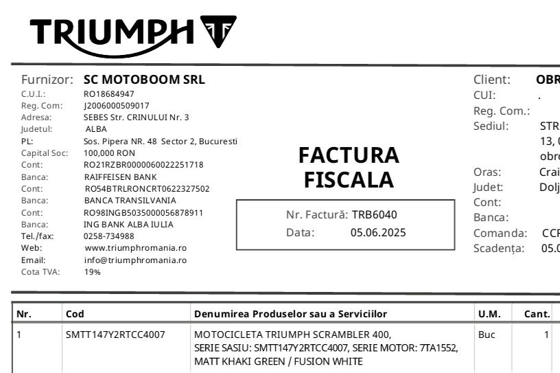 Oferta A2: Triumph Scrambler 400X (2025) | Garanție | 7.900 km cu multe dotari bune. Stare ca noua