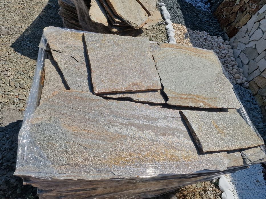 Piatra decorativa poligonala naturala si travertin