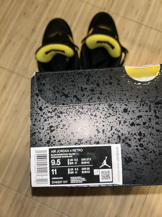 Jordan 4 yellow thunder 43