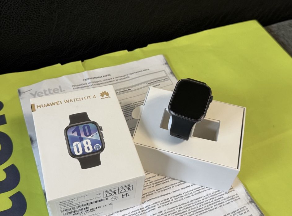 КАТО НОВ Huawei Watch Fit 4 Yettel Гаранция 2027 Black