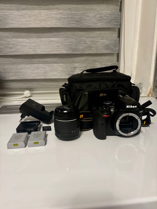 Nikon D3400 Kit Complet + 2 Baterii, Geantă, Card | Ideal Începători