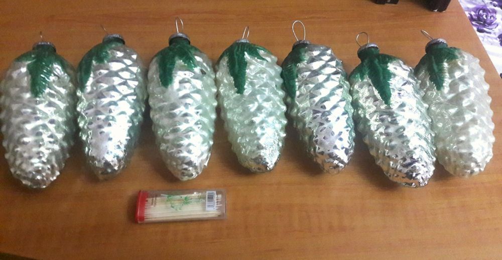 елочные игрушки СССР  стеклянные