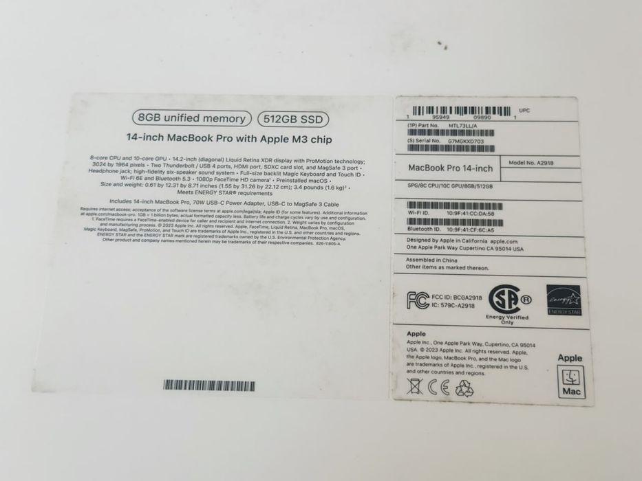 14-inch Macbook Pro 512gb