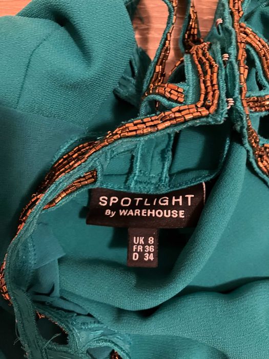 Rochie scurta verde smarald Warehouse Spotlight S UK8