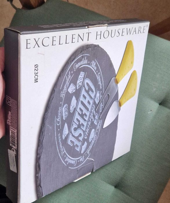 Platou de branzeturi excellent houseware 23cm+2 cutite