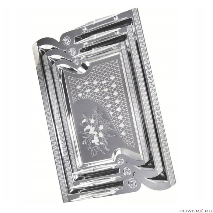 Tava din inox, set de 3 piese, design modern, Kinghoff