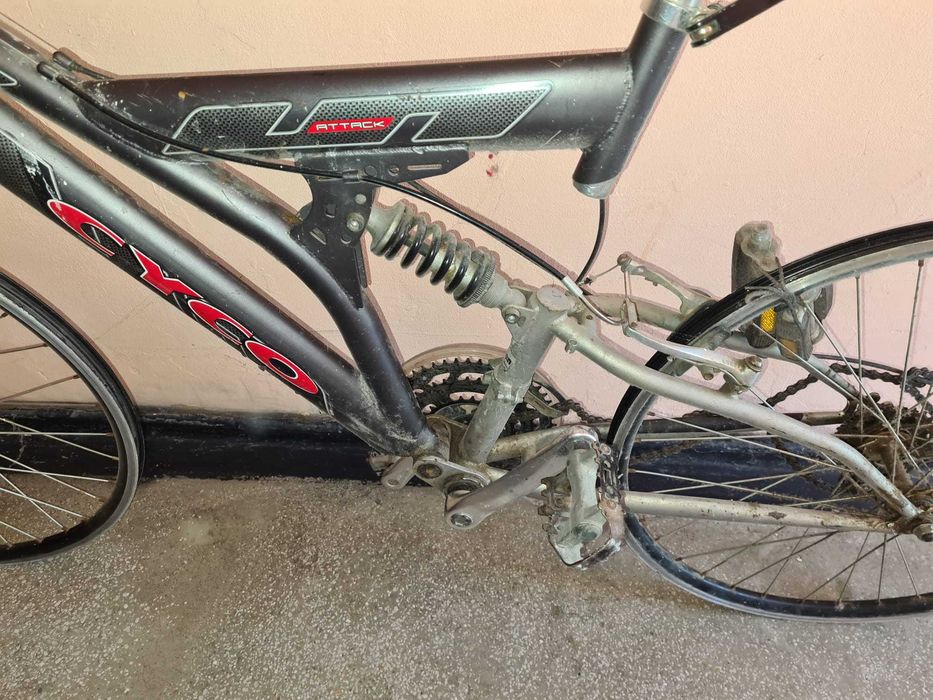 Bicicletă MTB Cyco 26" suspensii fata spate - fara cauciucuri