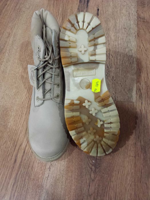 Bocanci TIMBERLAND 6 inch originali piele nubuck waterproof crem/ivoire superbi 40/41/41.5