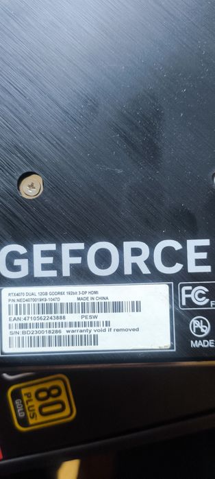 Palit rtx 4070, 12g Dual oc