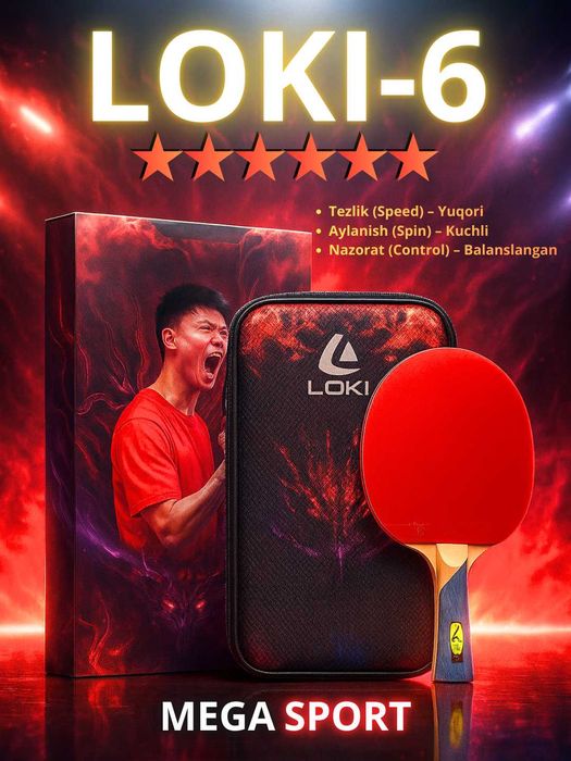 LOKI Kirin Series (2-Star) Stol tennis raketkasi