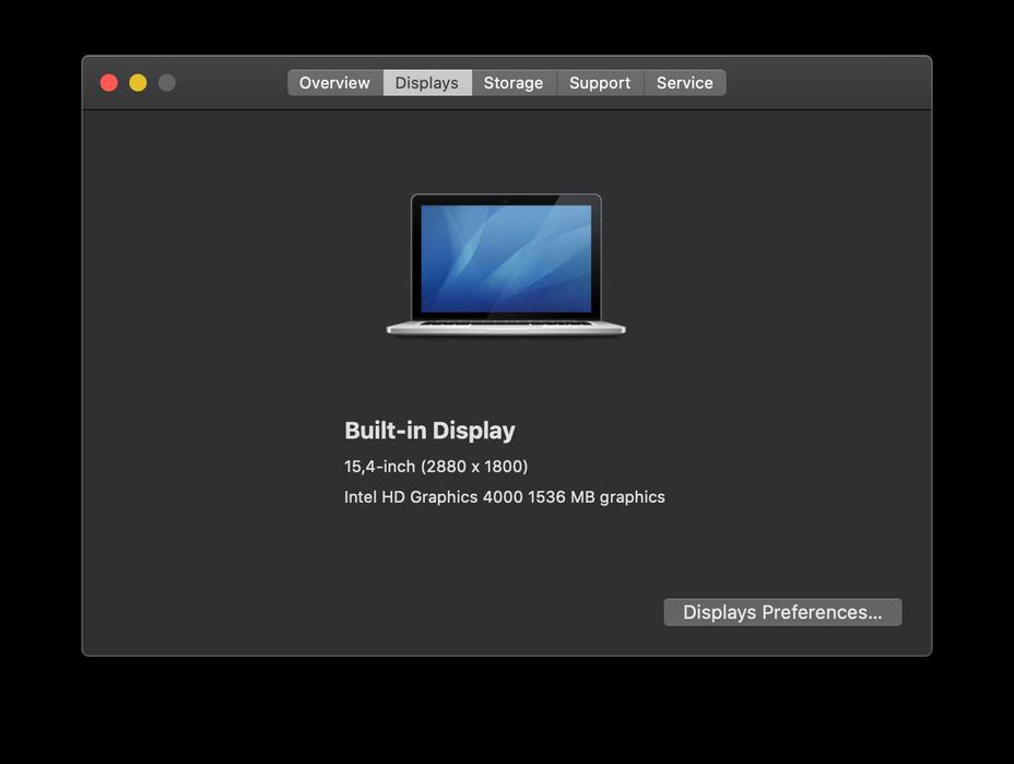 MacBook Pro (15-inch, Mid 2012) 2,6 GHz Intel Core i7, 8GB RAM, 512GB