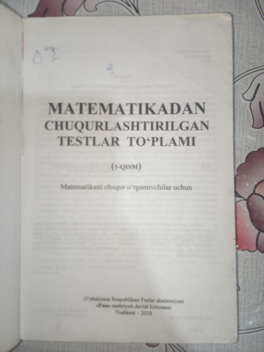Matematikadan chuqirlashtirilgan yestlar toʻplami 1-qism