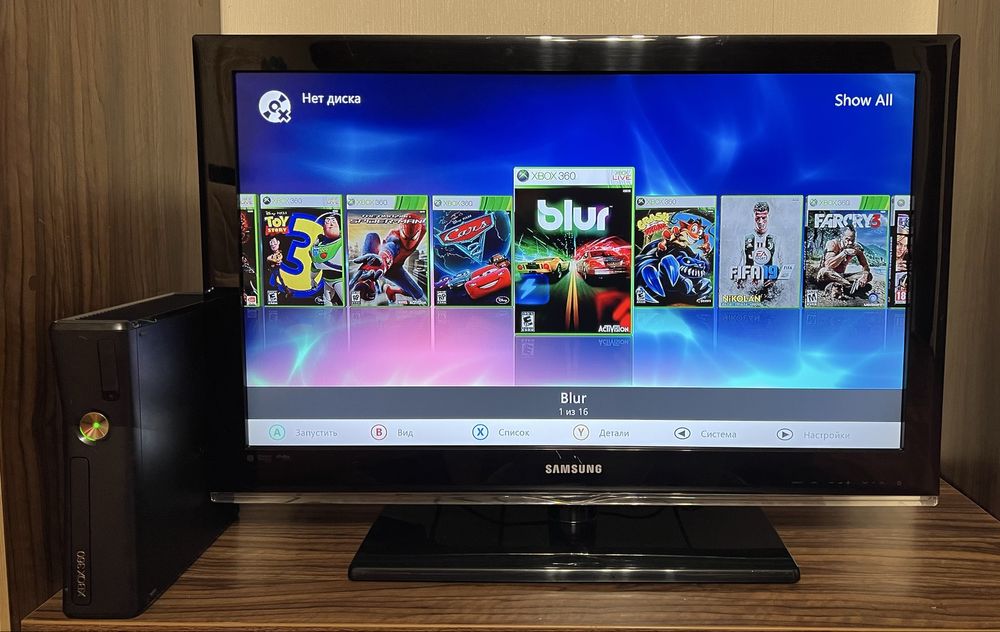 Xbox 360 SLIM + игры прошитый