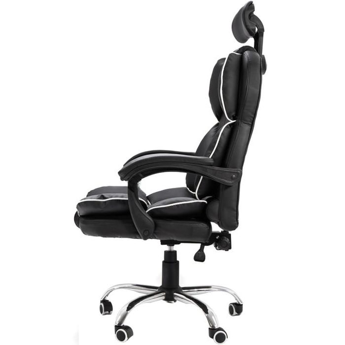 Scaun de birou directorial, negru, eR D L