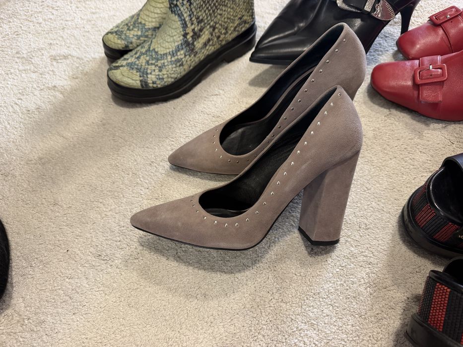 Ботуши Zara, италиански естествен велур, кожа