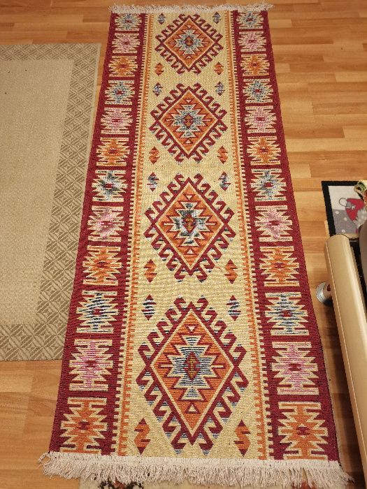 Covoare  iută cu pătrățele 80x200 cm NOI in trei culori disponibile.