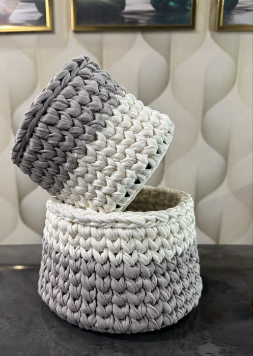 корзины из трикотажной пряжи