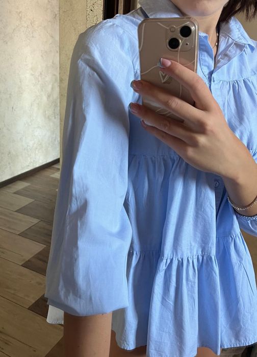 Детска синя риза