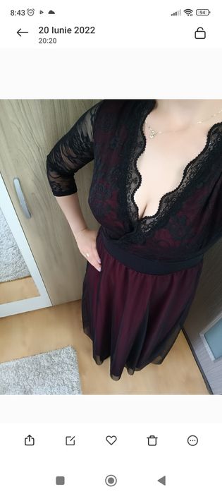 Rochie lunga M vișinie