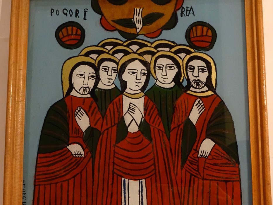 Icoana Pogorarea Duhului Sfant, pictura RARA din Nicula