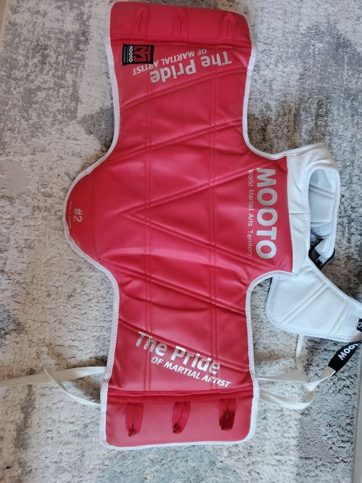Нагрудник моото для тэквандо. Двухсторонний