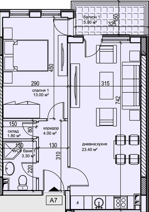 ПРЕД АКТ 16! Двустаен апартамент НОВА СГРАДА кв. Кършияка