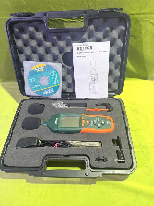 Sonometru profesional Extech HD600 cu înregistrare date – set complet