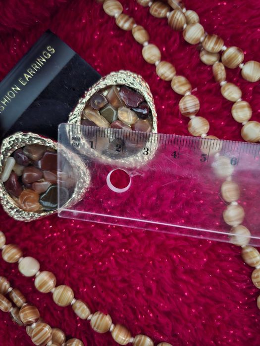 Set colier ochi de tigru 3 șiruri și cercei ochi de tigru citrin