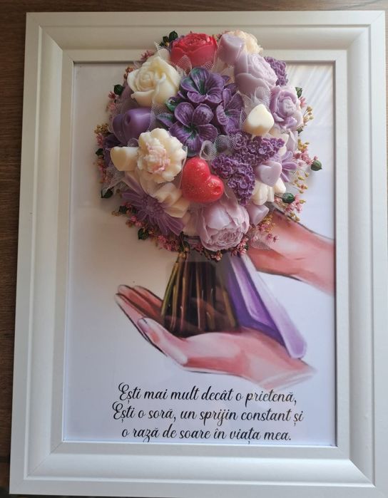 Tablou hand made, buchete ceară