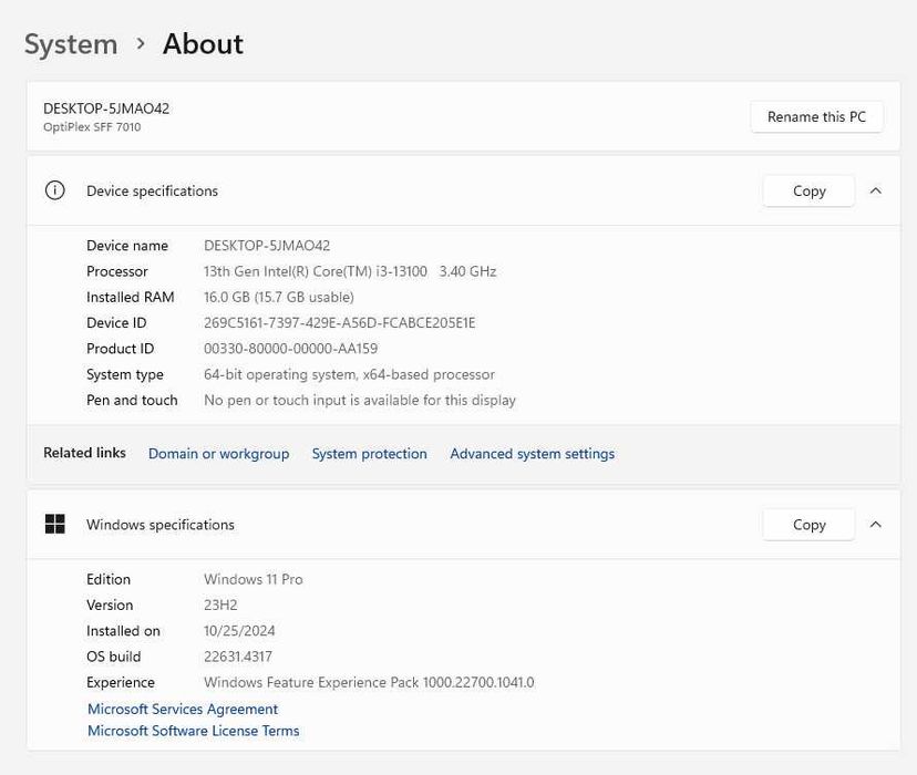 PC DELL OptiPlex 7010 SFF,i3-13100 3.4GHz,16GB RAM,256GB SSD,UHD 730