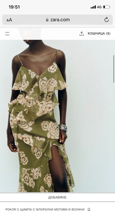 Zara рокля размер М