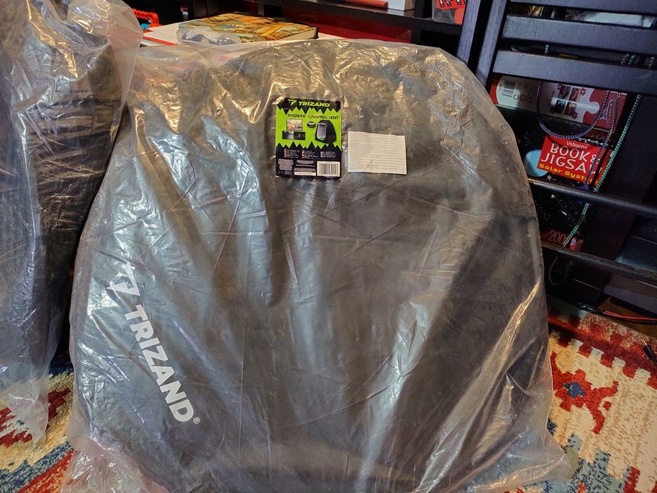 Cort dus impermeabil, Pop up, 120x120x195 cm, Poliester, Negru