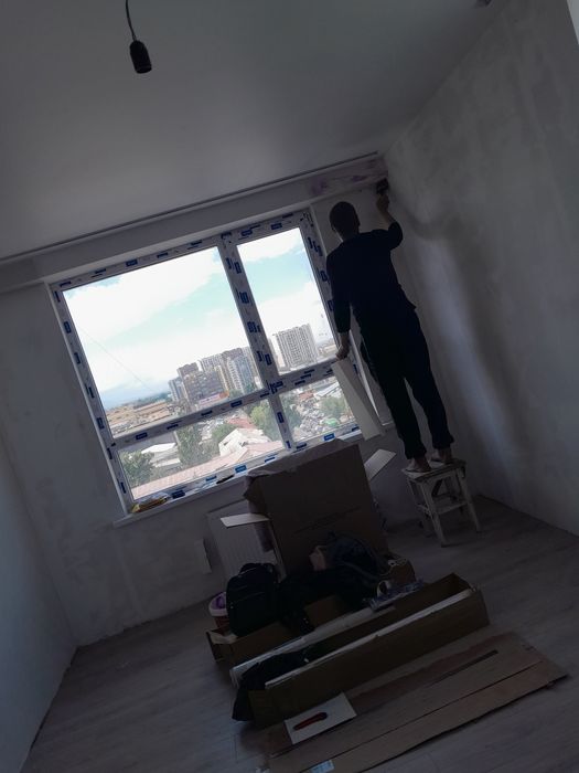 Поклейка обоев покраска стен