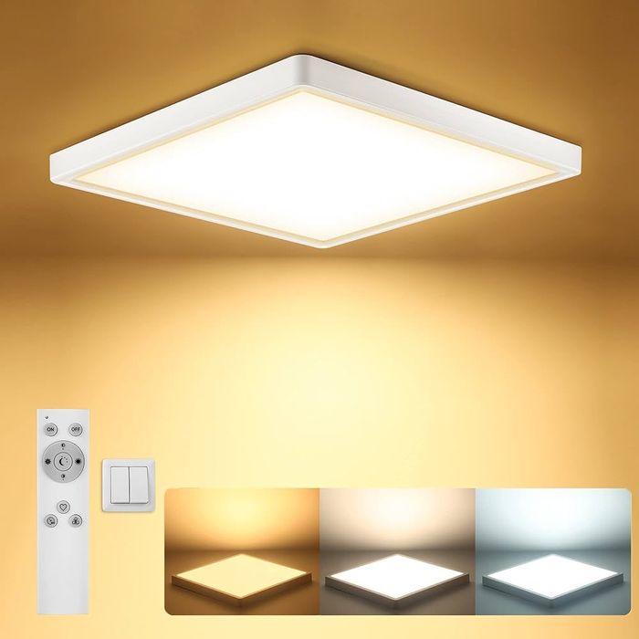 24 W LED димируема, водоустойчива 2700-6500K квадратна лампа