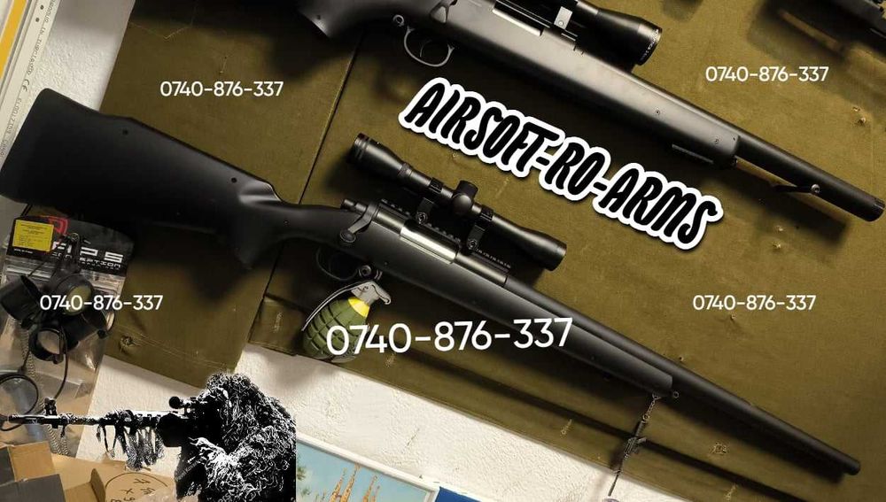 Pusca Airsoft M61 DoubleAction PutereMAXIMA 7jouli Bile 6mm