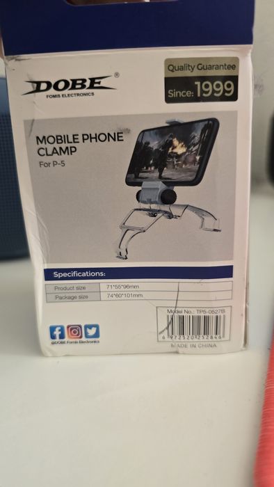 Стойка / Клипс за телефон за PS5 контролер (DualSense)