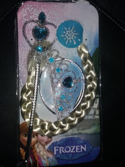 Rochie/rochita Elsa Frozen-model cu trena lunga petreceri/aniversari