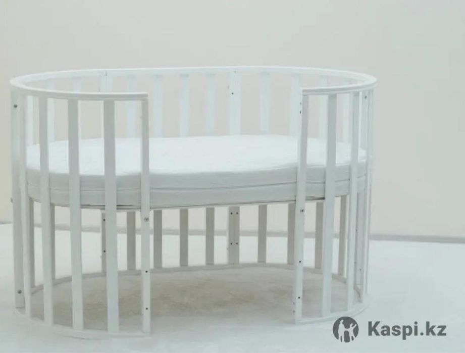 Белая детская кровать люлька