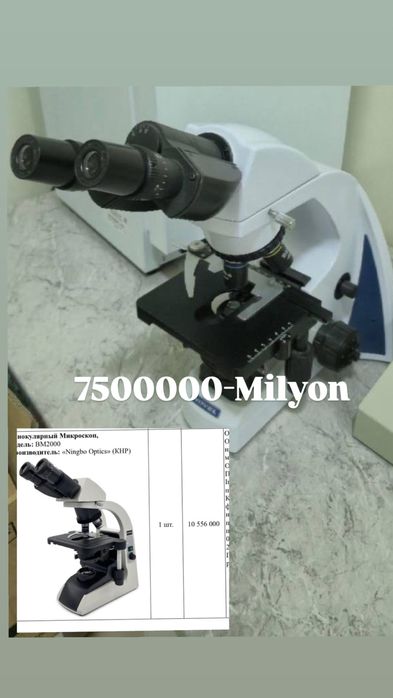 laboratoriya jihozlari sotiladi. Pachti xammasi yangi.