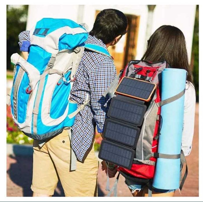 Външна батерия със соларни панели 25000mAh