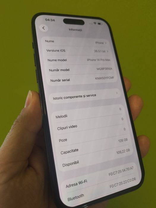 Telefon iPhone 14 Pro Max 128gb stare perfecta liber de retea