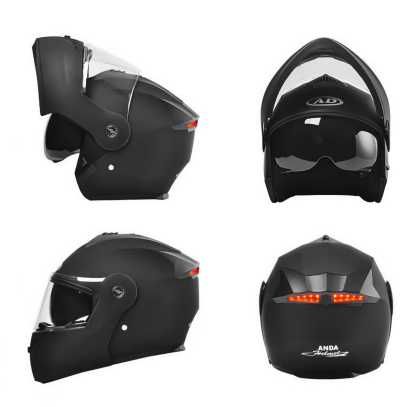 Скутер ва мотоцикллар каска шлем.  Хитой махсулоти. Оркасида чирок бор