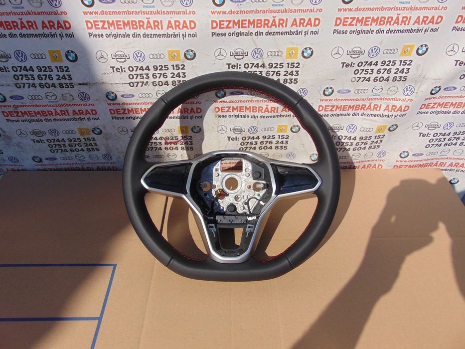 Volan piele cu comenzi VW Golf 8 Polo T Cross ID4 ID3 comenzi cu touch modul volan Passat 3g5 b8 T6 cod 6380998