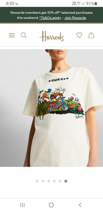 GUCCI x Off White Disney Edition Made in Italy/ L НОВО ОРИГИНАЛ Дамска